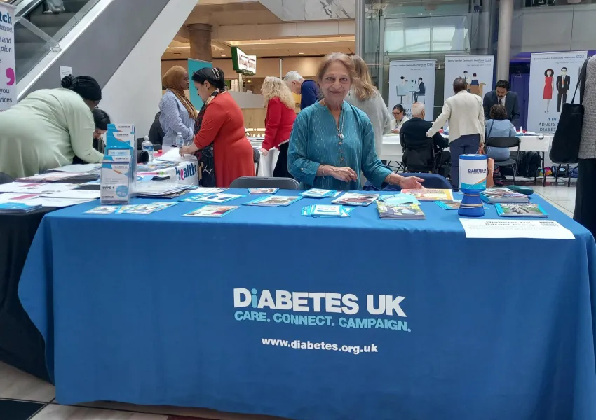 Picture of the Diabetes UK stall