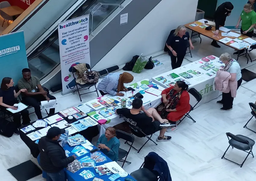 An overview shot of the Brent Cross Diabetes Prevention event