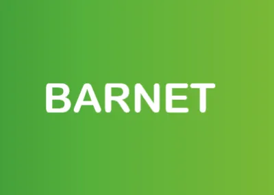 Green background with Barnet in white text